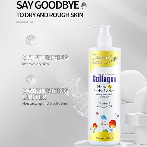 DISAAR Beauty Collagen Hand & Body Lotion with Vitamin E 480g