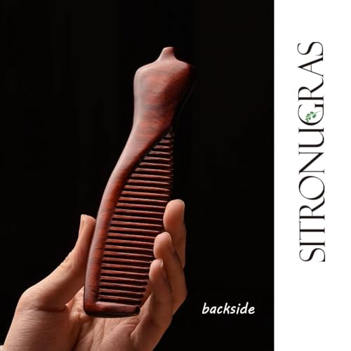 Fair Leaves Handmade Wooden Hair Comb - Anti-Static Detangler for All Ages