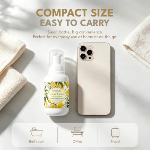 Sicilian Lemon Foaming Hand Soap - 4 oz Travel Size, SLS-Free