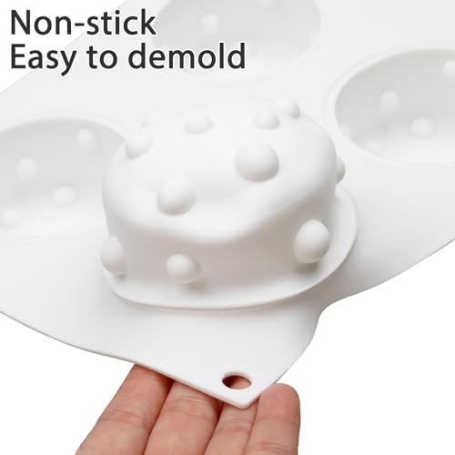 6-Cavity Round Silicone Cheese Molds for Baking Desserts