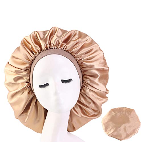 U Brands Extra Large Satin Sleep Cap - Jumbo 6 Pack with Elastic Band