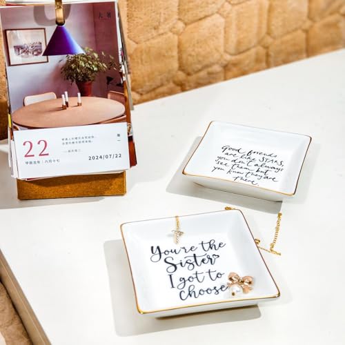 She Believed She Could Jewelry Dish Tray - Ceramic Trinket Dish