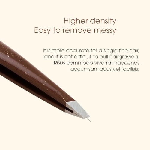 Professional Stainless Steel Eyebrow Tweezers with Leather Case - Precision Brow Tool