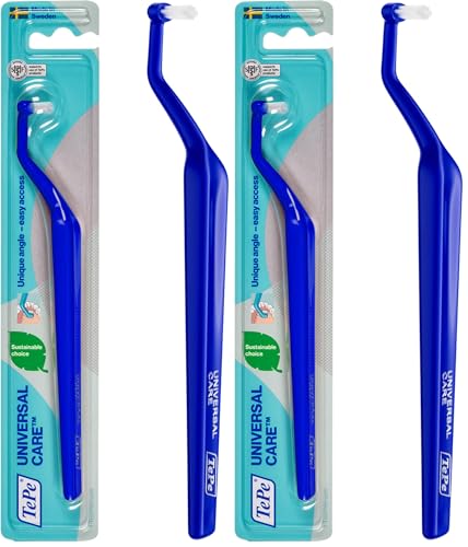 TePe Universal Care Soft-Bristle Toothbrush Set for Orthodontics - 2 Pack