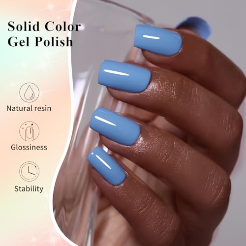 Firedeep Navy Blue Gel Nail Polish Set 10ml Hema-Free 6-Color Manicure Kit