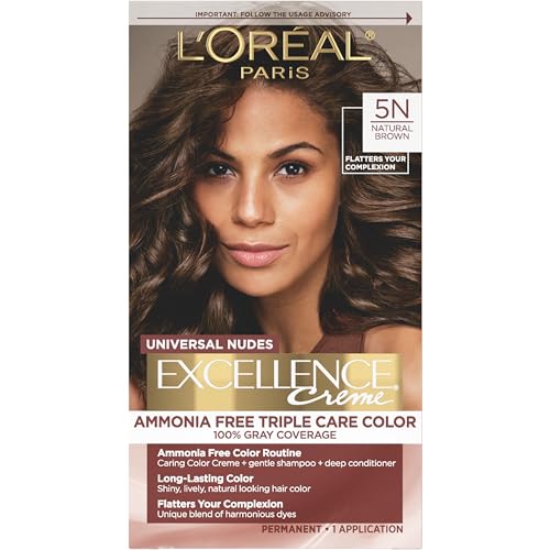 L'Oreal Paris Excellence Universal Nudes 5N Natural Brown Hair Color Kit