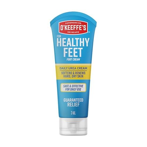 O'Keeffe's for Healthy Feet Intense Renewal Cream with Urea & Alpha Hydroxy Acid - 3 oz Tube (1 Pack) - Chemically Exfoliates and Softens Extremely Callused, Dry Feet