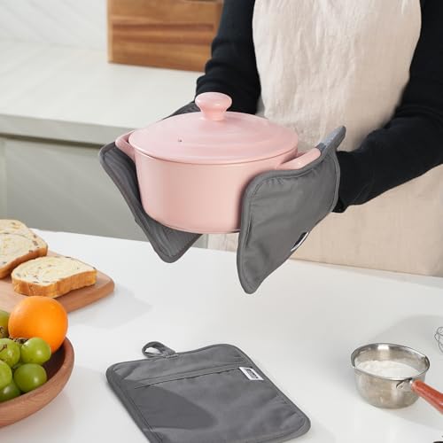 Lifaith Silicone Pot Holders Set of 3 - Heat Resistant, Non-Slip, 7" x 9"