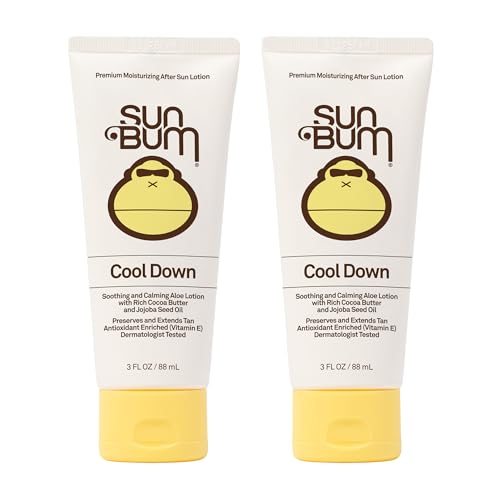 Sun Bum Cool Down Aloe Vera Lotion 6 Fl Oz - Vegan & Hydrating (2 Pack)