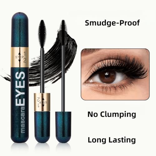 Dual-Effect Waterproof Black Mascara for Length & Volume