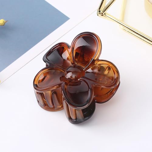Morhom Flower Hair Claw Clips - 4 Pack Large Hibiscus Nonslip Jaw Clips