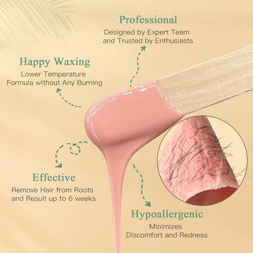 Bouvetan 1.3Lb Hard Wax Beads for Brazilian & Body Hair Removal