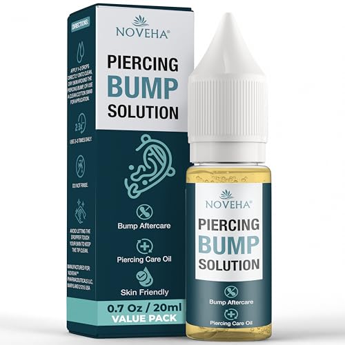 NOVEHA Piercing Aftercare Solution with Tea Tree Oil - 20ml Keloid Reduction