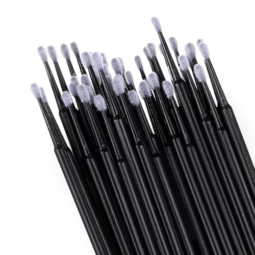 800PCS Black Microfiber Eyelash Swabs - 10CM Lash Removal Wands