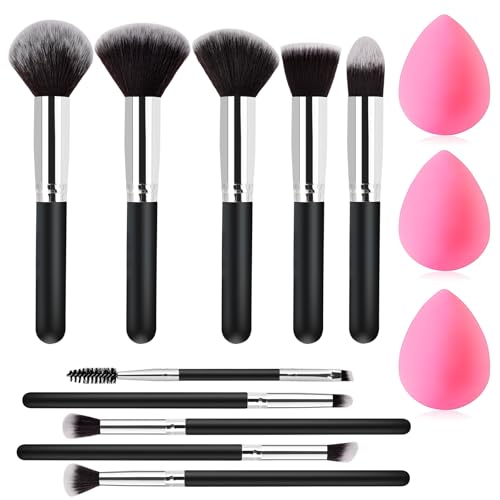 Zutcogo 13-Piece Professional Makeup Brush Set with Sponges