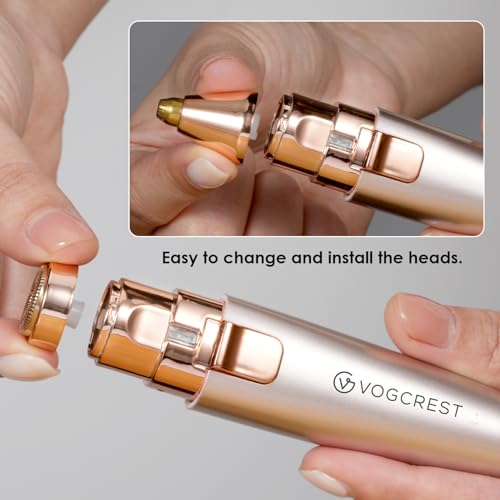Replacement Heads for Eyebrow Facial Trimmer: Original Heads Replacement Set for 2 in1 Facial Eyebrow Trimmer - Suitable for Model VG-102, VG-1023,VG-1024