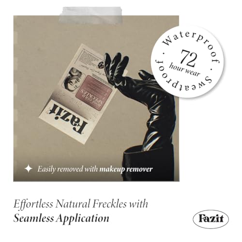 Fazit Rose Gold Glitter Freckle Makeup Patches - 6 Waterproof Temporary Patches for Festivals