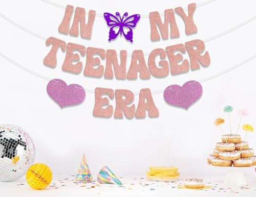 In My Teenager Era Banner - 13th Birthday Party Decorations
