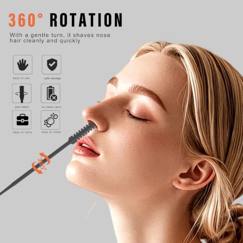FROADB Gray 4-Pack Upgraded Staggered Blade Nose Hair Trimmers - Pain-Free Men & Women