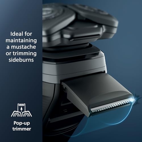 Philips Norelco Shaver 7800, Rechargeable Wet & Dry Electric Shaver with SenseIQ Technology, Quick Clean Pod, Charging Stand, Travel Case and Pop-up Trimmer, S7885/85