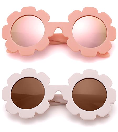 NULOOQ Polarized Baby Sunglasses with Strap, Flexible Unbreakable Frame