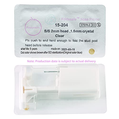 Firstomato Nose Piercing Gun Kit with Hypoallergenic Studs