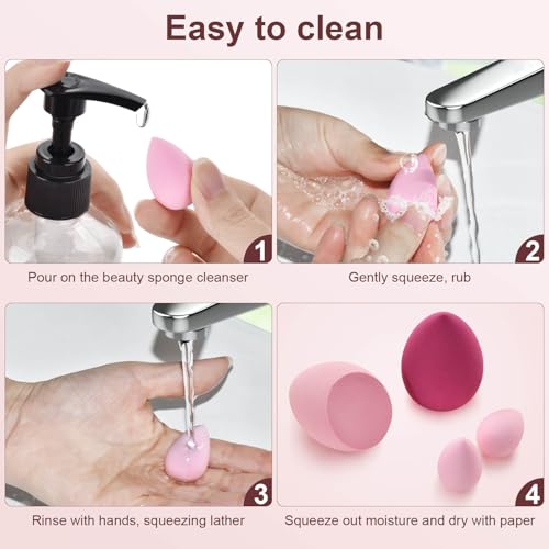 16PCS Makeup Sponge Set - Triangle Powder Puffs & Blenders