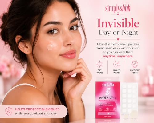 Hydrocolloid Pimple Patches for Face - 36 Count, 2 Sizes