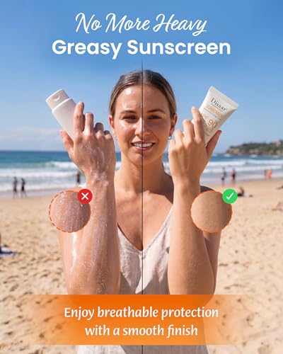 Disaar Beauty Sunblock Cream SPF 90 - Non-Greasy Formula, 1.41 Fl Oz