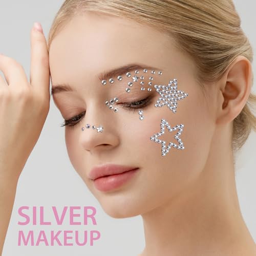 Teenitor Star Face Gems - Self-Adhesive Rhinestones for Makeup