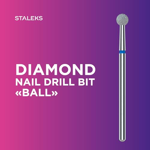 Staleks PRO Diamond Nail Drill Bit - 4mm Ball, Medium Grit 120