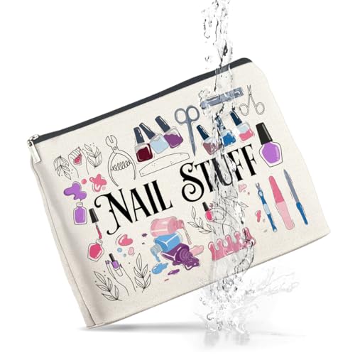UPNEGE Nail Tech Makeup Bag J - Double-Sided Cosmetic Pouch for Women