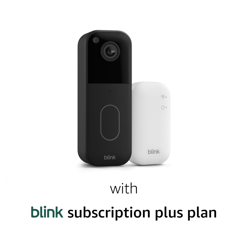 Blink Video Doorbell - HD View with Two-Year Battery Life | Easy Setup, Requires Sync Module (Black)
