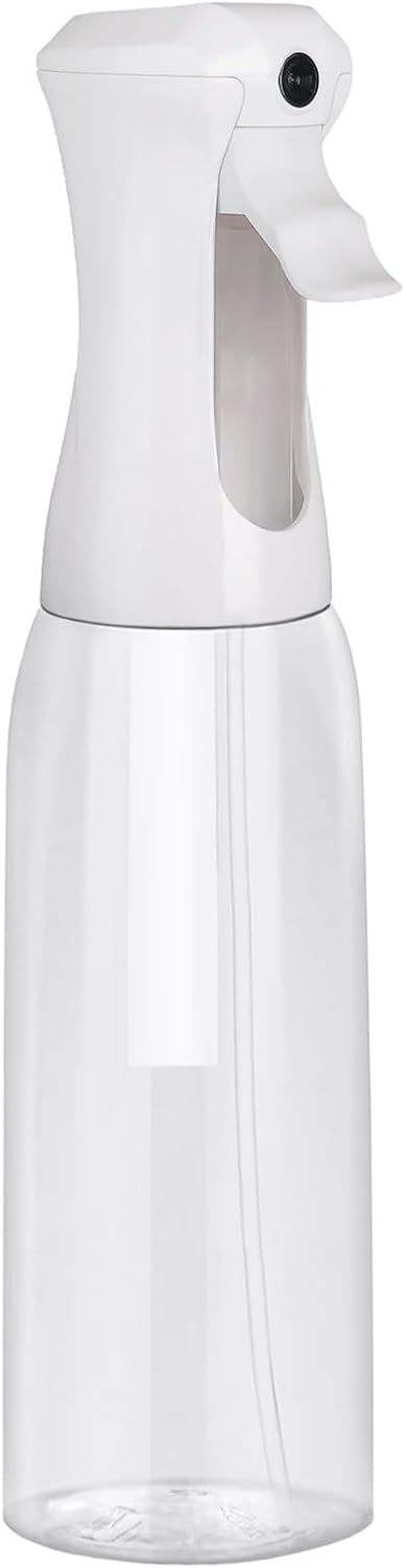 VIGOR PATH Continuous Spray Bottle - Fine Mist Hair & Plant Mister | 300ml / 10.1 oz, Clear