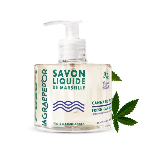 La Grappe d'Or Fresh Cannabis Hand Soap with Essential Oils, 11.1 Fl Oz