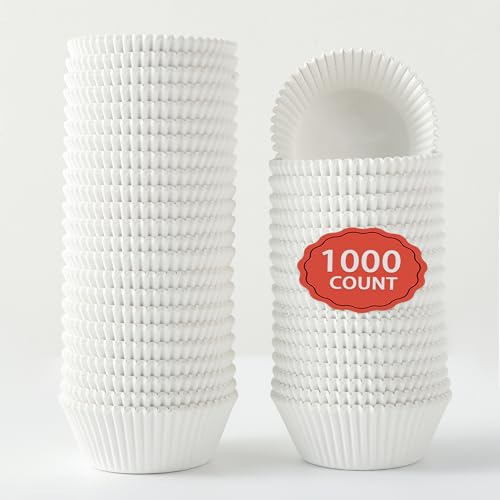 1000 Mini Unbleached Paper Cupcake Liners - 2 Inch Baking Cups