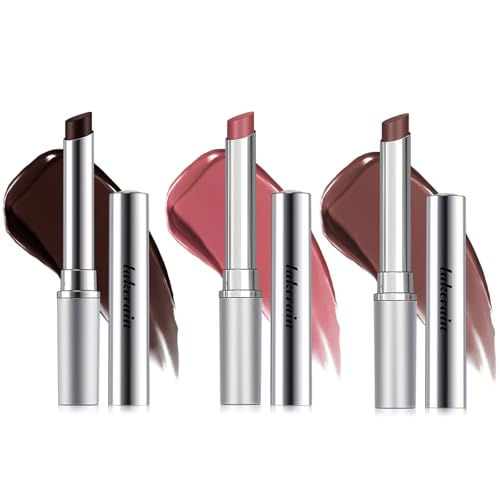 3PCS Honey Tinted Lip Balm Set - Hydrating Color in Black, Nude & Pink