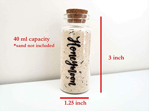 Honeymoon Sand Keepsake Jar - Hand Lettered Travel Gift