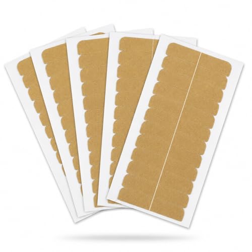 60-Pack Nude Hair Extension Tape Tabs - Precut Double-Sided Adhesive