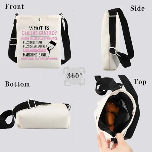 Color Guard Makeup Bag - Canvas Cosmetic Organizer for Marching Band Gift