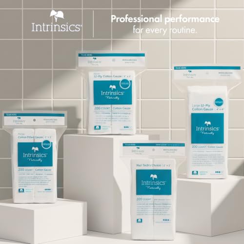 4x4 Inch Gauze Pads 200 Count - 12-Ply Cotton Wipes for Facial & Exfoliation