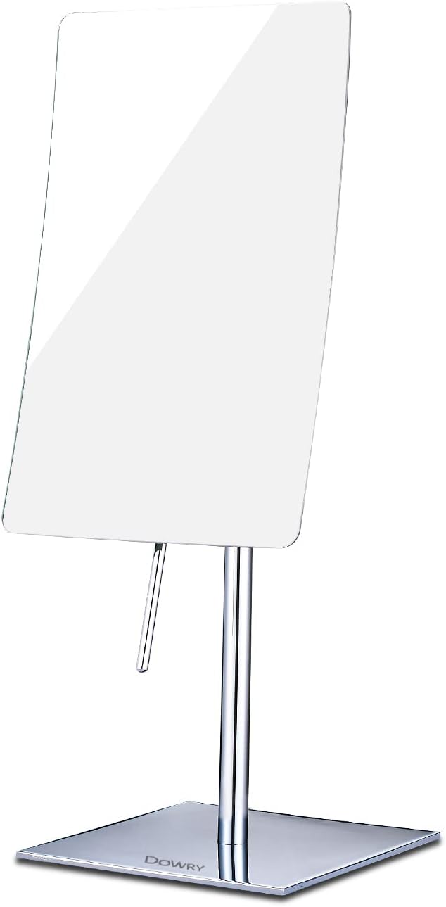DOWRY 8-Inch Adjustable Makeup Mirror - 3X Magnification, Polished Chrome Finish | Perfect Gift for Women and Teens