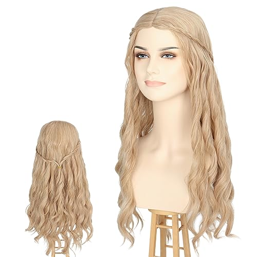 Yan Dream Long Blonde Wavy Braid Wig for Cosplay & Parties