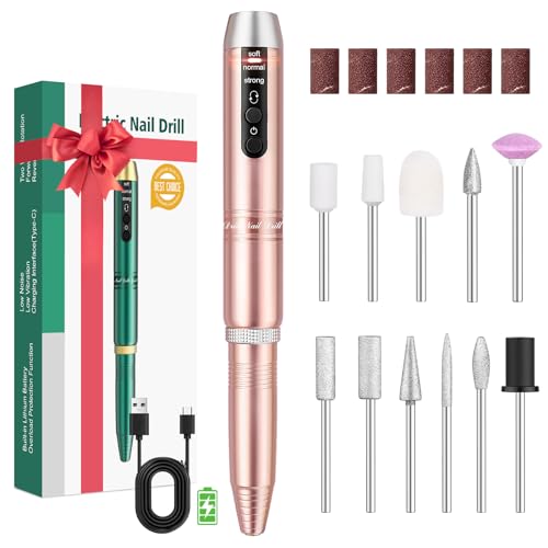 Beloving Cordless Nail Drill - Portable Electric Nail File, Gold