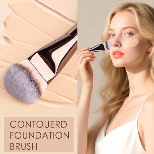 KINGMAS 6-Piece Makeup Brush & Powder Puff Set - Flawless Finish