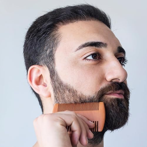 Beard Brush and Comb Set with Mustache Scissors - TIENQI Grooming Kit