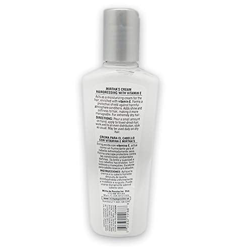Mirta de Perales Vitamin E Hair Cream 8 oz for Silky, Manageable Hair