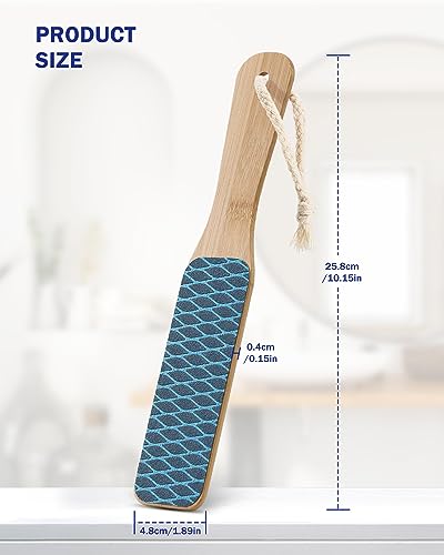 BEZOX Bamboo Foot File Callus Remover - Double-Sided for Smooth Feet