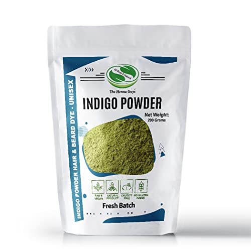 200g Indigo Powder Hair Dye by The Henna Guys - Natural Color