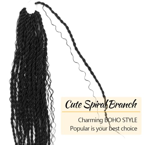Niseyo Boho Senegalese Twist Crochet Hair - 20 Inch Pre-Looped Braids
